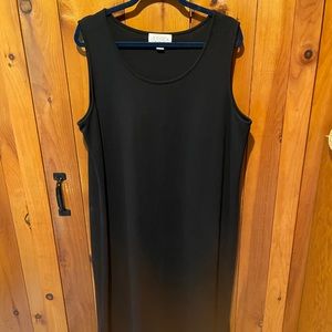 Women’s Casual Corner black tank dress stretch 1X